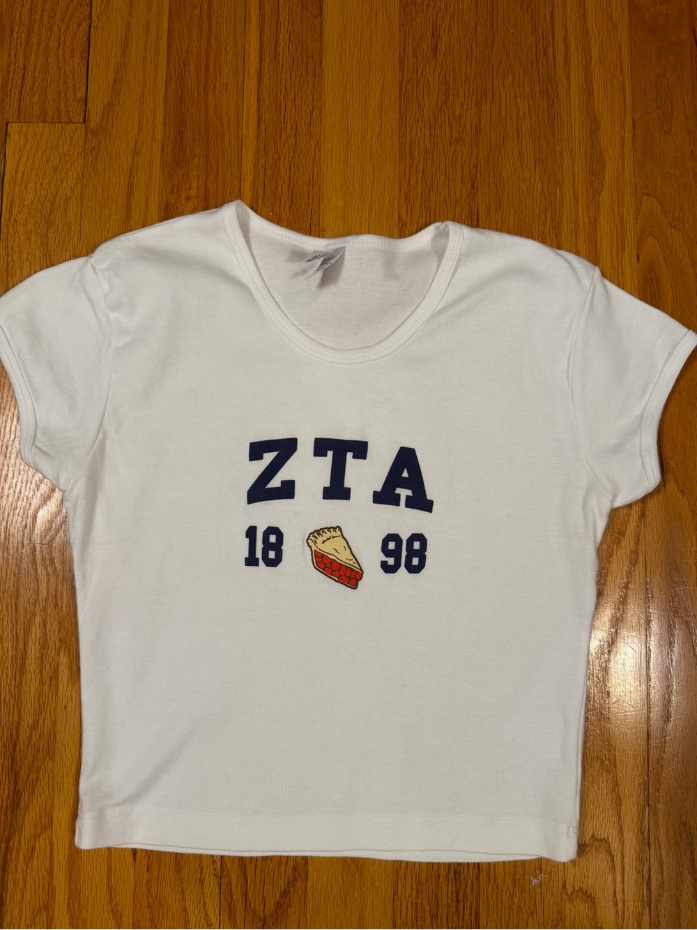 Sorority Bid Day Big / Little Mom’s Weekend Crop Cotton Tee T-Shirt Zeta Tau